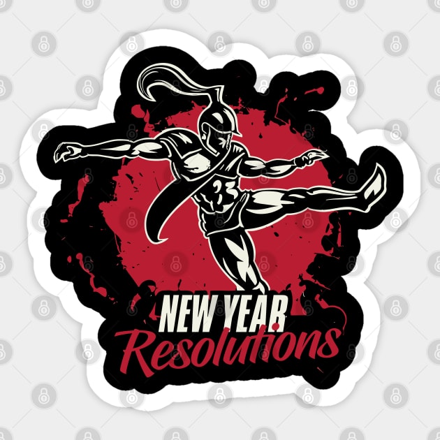 New Years Resolution – December Sticker by irfankokabi